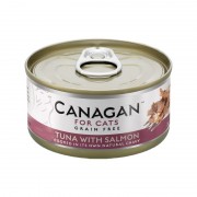 Canagan 吞拿魚伴三文魚 無穀物貓罐頭 75g x 12罐 [24罐折扣優惠$324]